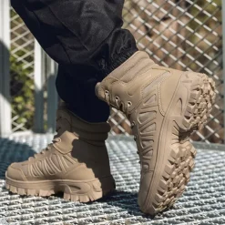 Men's Tactical Combat Boots with Rugged Non-Slip Soles – Durable and Breathable Military-Style Footwear for Hiking, Work, and Outdoor Activities