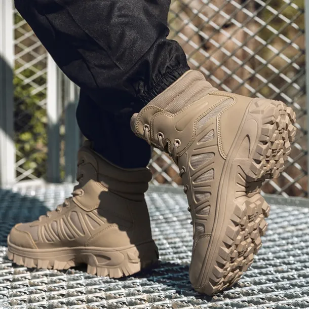 Men's Tactical Combat Boots with Rugged Non-Slip Soles – Durable and Breathable Military-Style Footwear for Hiking, Work, and Outdoor Activities