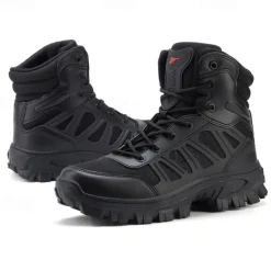 Men's Tactical Combat Boots with Rugged Non-Slip Soles – Durable and Breathable Military-Style Footwear for Hiking, Work, and Outdoor Activities