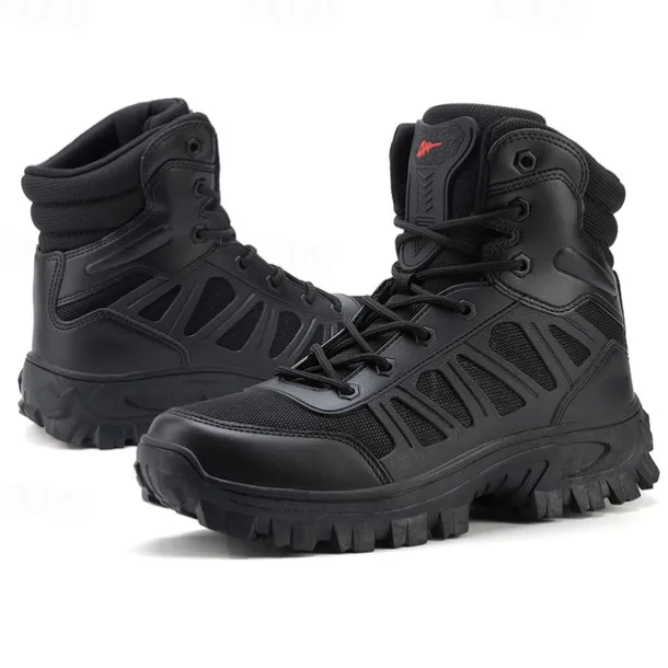 Men's Tactical Combat Boots with Rugged Non-Slip Soles – Durable and Breathable Military-Style Footwear for Hiking, Work, and Outdoor Activities