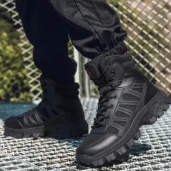 Men's Tactical Combat Boots with Rugged Non-Slip Soles – Durable and Breathable Military-Style Footwear for Hiking, Work, and Outdoor Activities