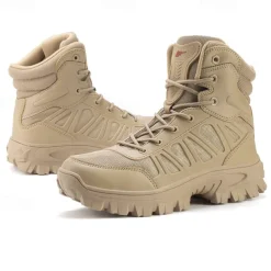 Men's Tactical Combat Boots with Rugged Non-Slip Soles – Durable and Breathable Military-Style Footwear for Hiking, Work, and Outdoor Activities