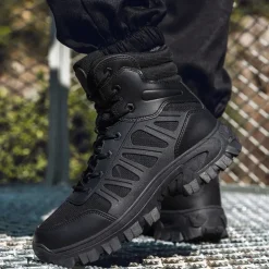 Men's Tactical Combat Boots with Rugged Non-Slip Soles – Durable and Breathable Military-Style Footwear for Hiking, Work, and Outdoor Activities