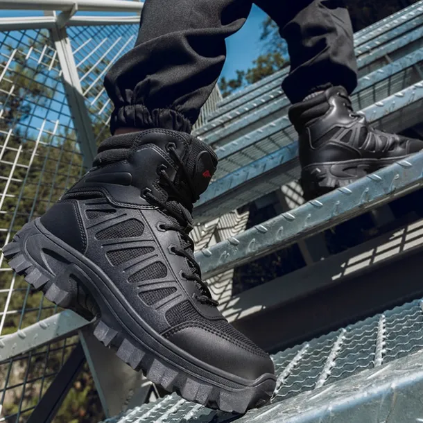 Men's Tactical Combat Boots with Rugged Non-Slip Soles – Durable and Breathable Military-Style Footwear for Hiking, Work, and Outdoor Activities