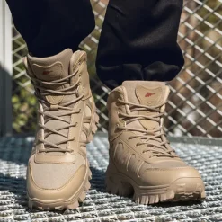Men's Tactical Combat Boots with Rugged Non-Slip Soles – Durable and Breathable Military-Style Footwear for Hiking, Work, and Outdoor Activities