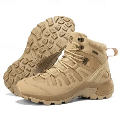 Men's Tactical Hiking Boots - Lightweight Desert Combat Boots with Breathable Mesh and Anti-Slip Sole for Outdoor Adventures