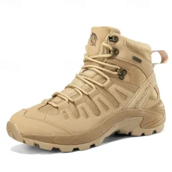 Men's Tactical Hiking Boots - Lightweight Desert Combat Boots with Breathable Mesh and Anti-Slip Sole for Outdoor Adventures