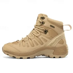 Men's Tactical Hiking Boots - Lightweight Desert Combat Boots with Breathable Mesh and Anti-Slip Sole for Outdoor Adventures