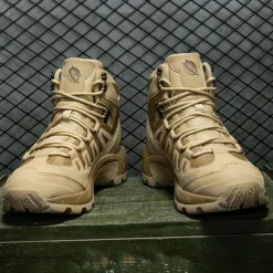 Men's Tactical Hiking Boots - Lightweight Desert Combat Boots with Breathable Mesh and Anti-Slip Sole for Outdoor Adventures