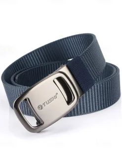 Men's Tactical Nylon Belt – Durable Military-Style Webbing Belt with Metal Buckle for Outdoor, Hiking, and Workwear