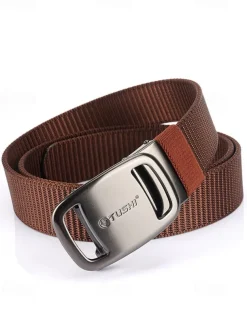 Men's Tactical Nylon Belt – Durable Military-Style Webbing Belt with Metal Buckle for Outdoor, Hiking, and Workwear