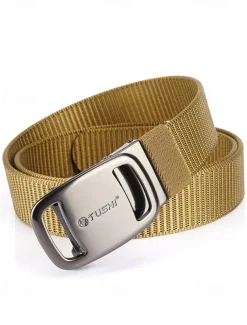 Men's Tactical Nylon Belt – Durable Military-Style Webbing Belt with Metal Buckle for Outdoor, Hiking, and Workwear