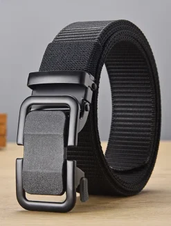 Men's Tactical Nylon Belt with Heavy-Duty Quick-Release Buckle, Adjustable Durable Design for Outdoor Activities, Hiking, and Casual Wear
