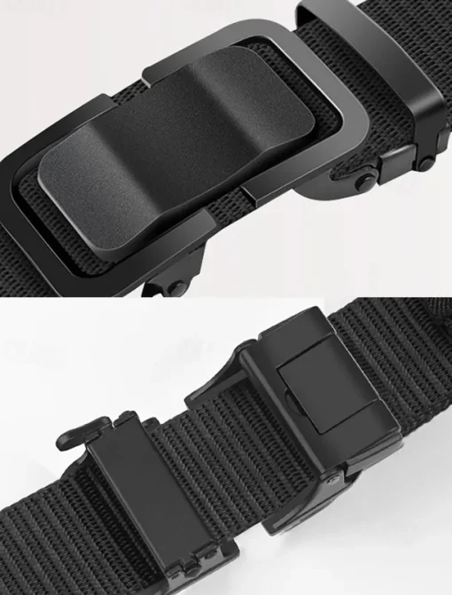 Men's Tactical Nylon Belt with Heavy-Duty Quick-Release Buckle, Adjustable Durable Design for Outdoor Activities, Hiking, and Casual Wear