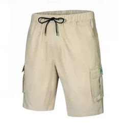 Men's Tactical Shorts Cargo Shorts Shorts Drawstring Elastic Waist Multi Pocket Plain Wearable Short Outdoor Daily Going out Fashion Classic Black Army Green