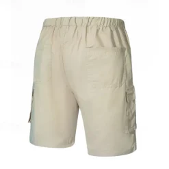 Men's Tactical Shorts Cargo Shorts Shorts Drawstring Elastic Waist Multi Pocket Plain Wearable Short Outdoor Daily Going out Fashion Classic Black Army Green