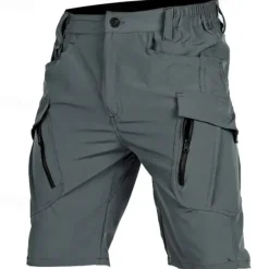 Men's Tactical Shorts Cargo Shorts Zipper Pocket Plain Waterproof Breathable Outdoor Daily Going out Fashion Casual Black Green