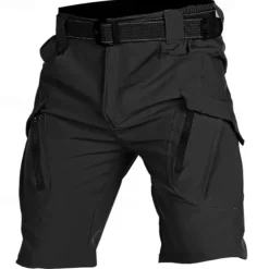 Men's Tactical Shorts Cargo Shorts Zipper Pocket Plain Waterproof Breathable Outdoor Daily Going out Fashion Casual Black Green