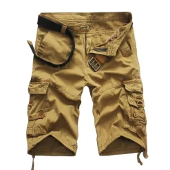 Men's Tactical Shorts Cargo Shorts Camo Shorts Summer Shorts Solid Color Camo / Camouflage Ripstop Breathable Shorts Military Black Army Green