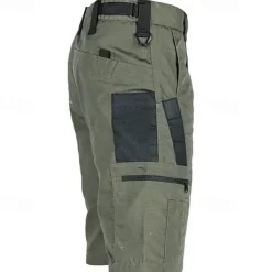 Men's Tactical Shorts Cargo Shorts Shorts Buttons Multi Pocket Color Block Comfort Wearable Short Casual Daily Holiday Fashion Classic Black Green