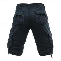 Men's Tactical Shorts Cargo Shorts Shorts Buttons Multi Pocket Plain Wearable Knee Length Outdoor Daily Camping & Hiking Fashion Classic Black Army Green