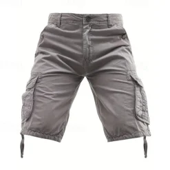 Men's Tactical Shorts Cargo Shorts Shorts Buttons Multi Pocket Plain Wearable Knee Length Outdoor Daily Camping & Hiking Fashion Classic Black Army Green