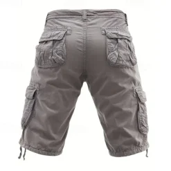 Men's Tactical Shorts Cargo Shorts Shorts Buttons Multi Pocket Plain Wearable Knee Length Outdoor Daily Camping & Hiking Fashion Classic Black Army Green