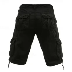 Men's Tactical Shorts Cargo Shorts Shorts Buttons Multi Pocket Plain Wearable Knee Length Outdoor Daily Camping & Hiking Fashion Classic Black Army Green