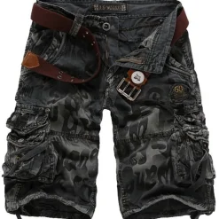 Men's Tactical Shorts Cargo Shorts Camo Shorts 6 Pocket Camouflage Comfort Wearable Casual Daily Holiday Vintage Sports Army Green Blue