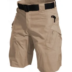 Men's Tactical Shorts Cargo Shorts Shorts Summer Shorts Hiking Shorts Multi Pocket Zipper Pockets Plain Comfort Wearable Knee Length Outdoor Sport Daily Fashion Casual Black Brown