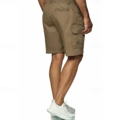 Men's Tactical Shorts Cargo Shorts Shorts Drawstring Elastic Waist Multi Pocket Plain Wearable Short Outdoor Daily Camping & Hiking Fashion Classic Black Navy Blue