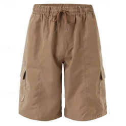 Men's Tactical Shorts Cargo Shorts Shorts Drawstring Elastic Waist Multi Pocket Plain Wearable Short Outdoor Daily Camping & Hiking Fashion Classic Black Navy Blue