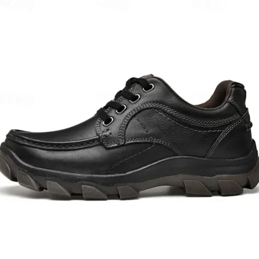 Men's Tan Lace-Up Sneakers with Traction Rubber Outsoles - Comfortable and Breathable for Outdoor Adventures and Casual Day Wear