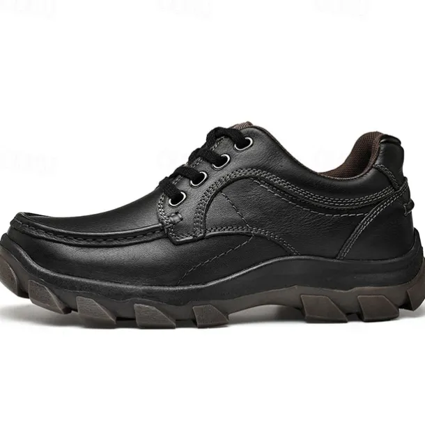 Men's Tan Lace-Up Sneakers with Traction Rubber Outsoles - Comfortable and Breathable for Outdoor Adventures and Casual Day Wear