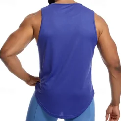 Men's Tank Top Fitness Tank Tank Undershirt Crew Neck Sleeveless Sport Casual Daily Gym Breathable Soft Plain Black Yellow Activewear Fashion Basic