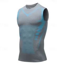 Men's Tank Top Fitness Tank Tank Undershirt Crew Neck Sleeveless Sport Casual Daily Gym Breathable Soft Color Block Black White Activewear Fashion Basic
