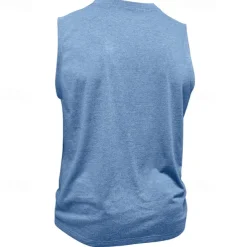 Men's Tank Top Henley Shirt Vest Top Undershirt Sleeveless Henley Summer Plain Fashion Designer Muscle Buttons Outdoor Street Going out Black White Khaki Top Tee for Men