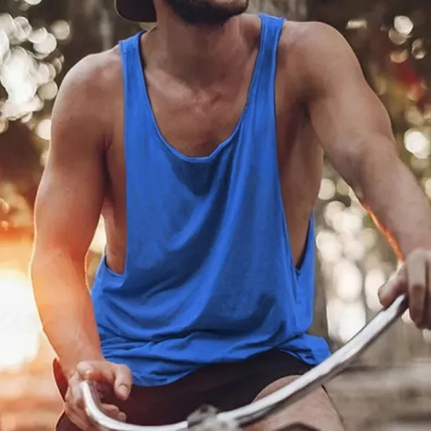 Men's Tank Top Vest Top Undershirt Sleeveless Shirt Sleeveless Crew Neck Summer Solid Color Simple Casual Comfortable Vacation Street Daily Black White Yellow Top Tee for Men