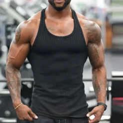 Men's Tank Top Vest Top Undershirt Sleeveless Shirt Sleeveless U Neck Summer Plain Fashion Designer Basic Vacation Street Going out Black White Top Tee for Men