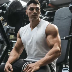 Men's Tank Top Vest Top Undershirt Sleeveless Shirt Sleeveless V Neck Summer Plain Sports Fashion Lightweight Vacation Casual Holiday Black White Army Green Top Tee for Men