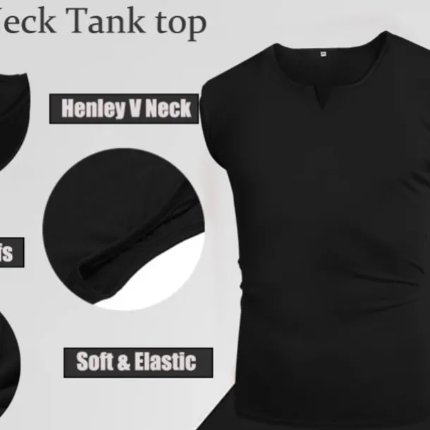 Men's Tank Top Vest Top Undershirt Sleeveless Shirt Sleeveless V Neck Summer Plain Sports Fashion Lightweight Vacation Casual Holiday Black White Army Green Top Tee for Men
