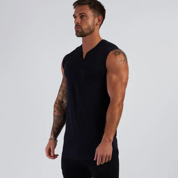 Men's Tank Top Vest Top Undershirt Sleeveless Shirt Sleeveless V Neck Summer Plain Sports Fashion Lightweight Vacation Casual Holiday Black White Army Green Top Tee for Men