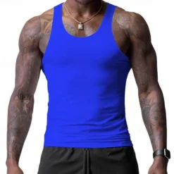 Men's Tank Top Vest Top Undershirt Sleeveless Shirt Sleeveless Crew Neck Spring & Summer Plain Fashion Designer Basic Vacation Street Going out Black White Wine Top Tee for Men