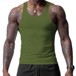 Men's Tank Top Vest Top Undershirt Sleeveless Shirt Sleeveless Crew Neck Spring & Summer Plain Fashion Designer Basic Vacation Street Going out Black White Wine Top Tee for Men