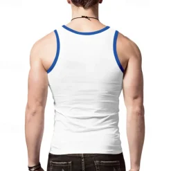 Men's Tank Top Vest Top Undershirt Sleeveless Shirt Sleeveless Crew Neck Summer Plain Fashion Designer Muscle Outdoor Going out Gym Black White Red Top Tee for Men
