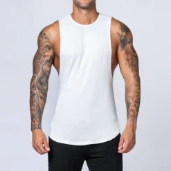 Men's Tank Top Vest Top Undershirt Sleeveless Shirt Sleeveless Crew Neck Spring & Summer Plain Fashion Designer Basic Vacation Street Going out Black White Top Tee for Men