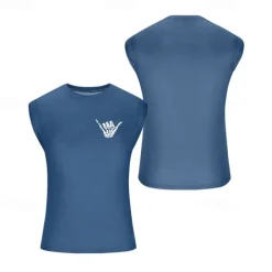 Men's Tank Top Vest Top Undershirt Sleeveless Shirt Sleeveless Crew Neck Summer Hand Fashion Designer Basic Print Vacation Street Going out White Red Blue Top Tee for Men