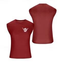 Men's Tank Top Vest Top Undershirt Sleeveless Shirt Sleeveless Crew Neck Summer Hand Fashion Designer Basic Print Vacation Street Going out White Red Blue Top Tee for Men