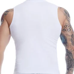 Men's Tank Top Vest Top Undershirt Sleeveless Shirt Sleeveless Crew Neck Summer Plain Fashion Soak Off Muscle Outdoor Going out Gym Black White Red Top Tee for Men