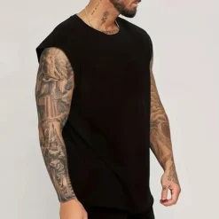 Men's Tank Top Vest Top Undershirt Sleeveless Shirt Sleeveless Crew Neck Summer Plain Fashion Designer Basic Classic Vacation Street Going out Black White Pink Top Tee for Men